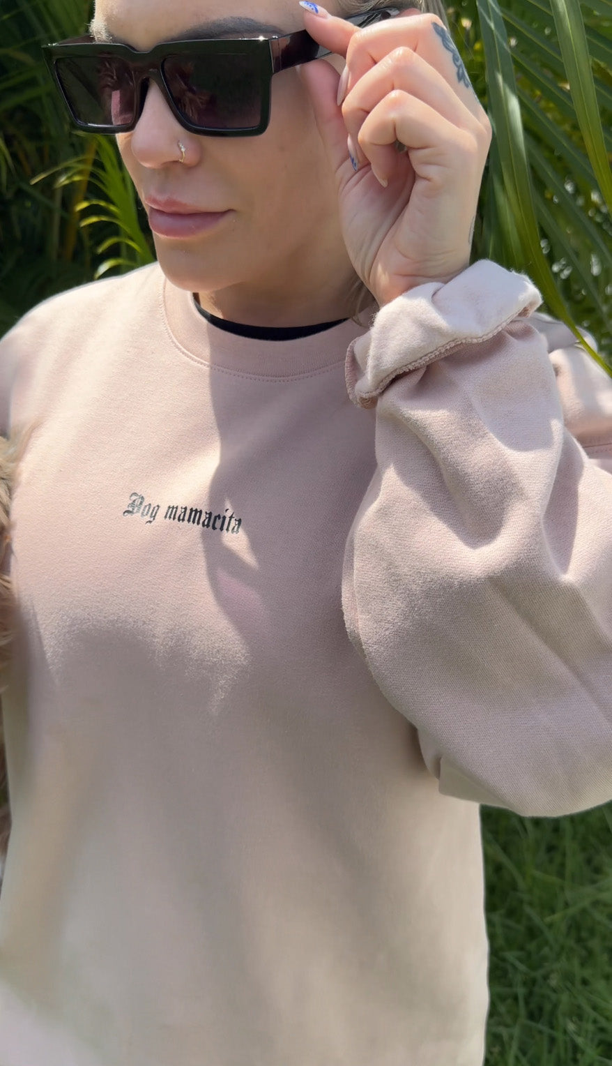 Dog Mamacita Custom Crewneck - Dusty Rose