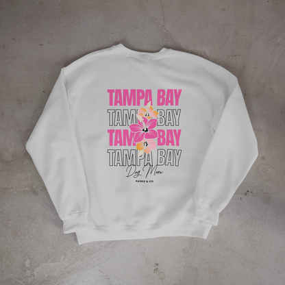 Hibiscus Dog Mom Crewneck - Heather Gray