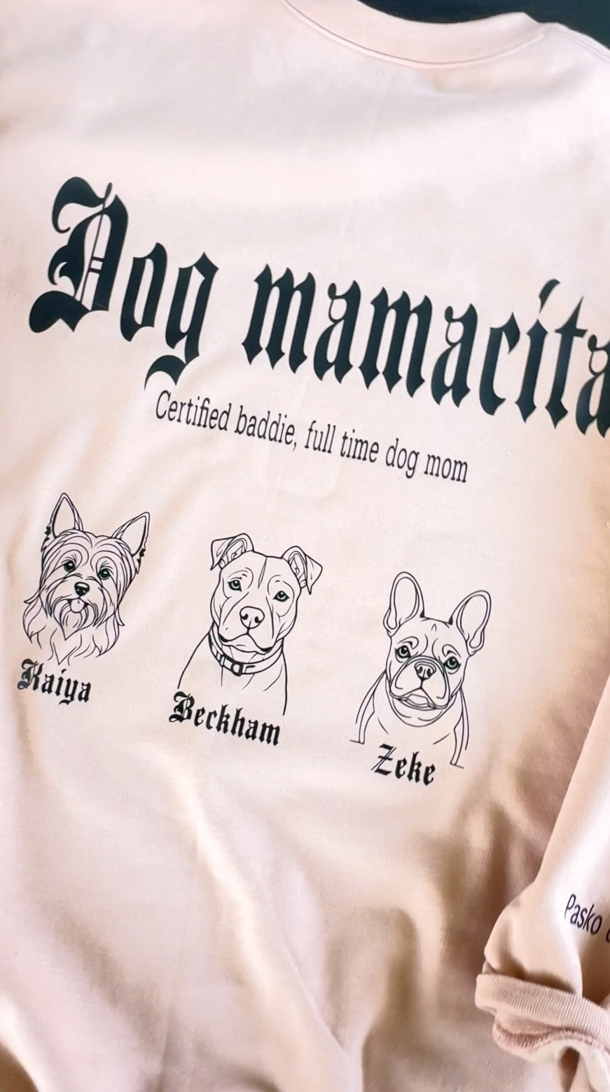 Dog Mamacita Custom Crewneck - Dusty Rose