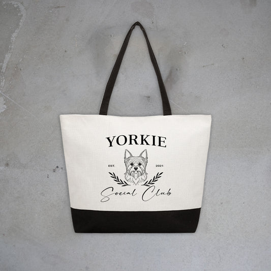 Yorkie Social Club Tote
