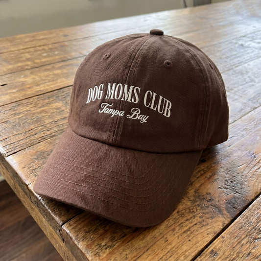 Dog Moms Club Hat - Brown