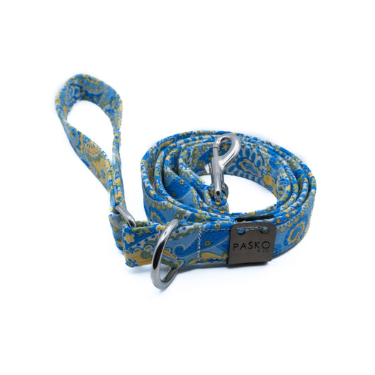 Blue Paisley Leash
