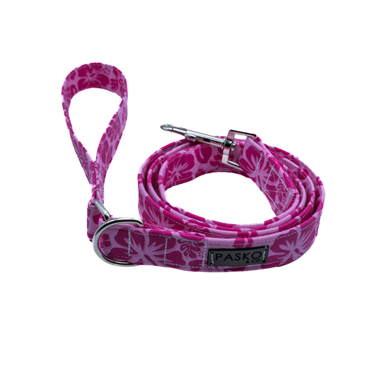 Pink Hibiscus Leash